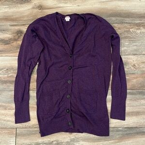 Purple cardigan